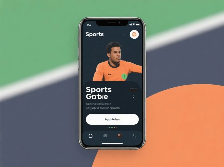 移动端体育应用界面示意